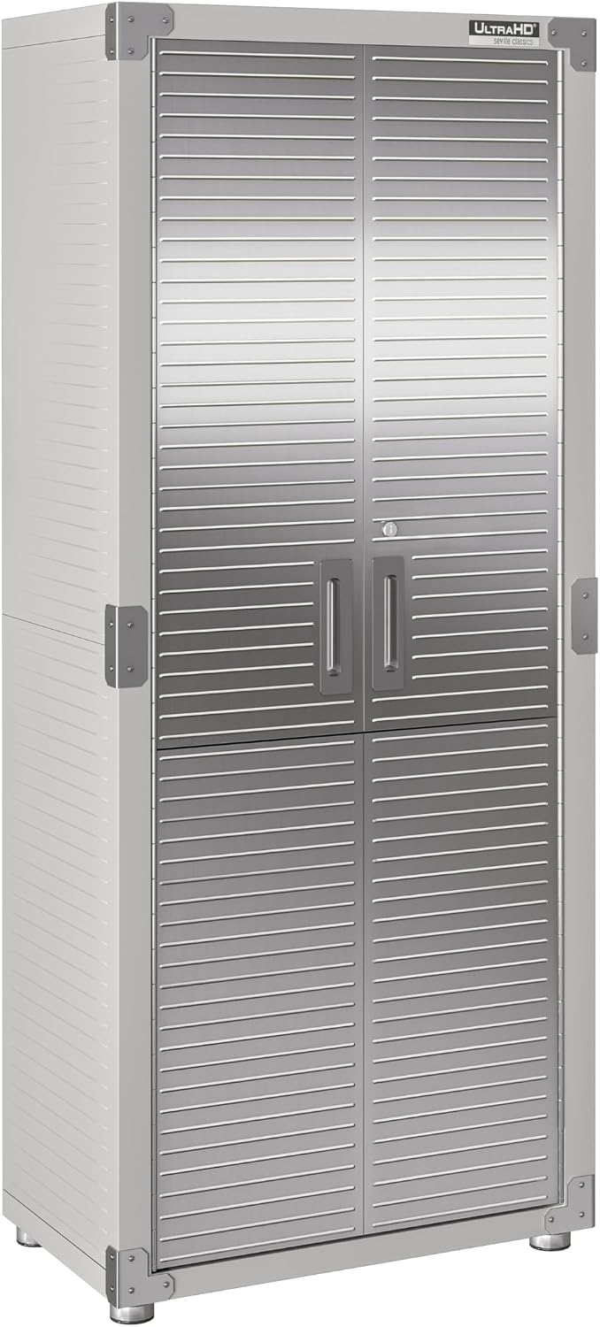 Seville Classics UltraHD Solid Steel Lockable Metal Storage Cabinet Locker Or...