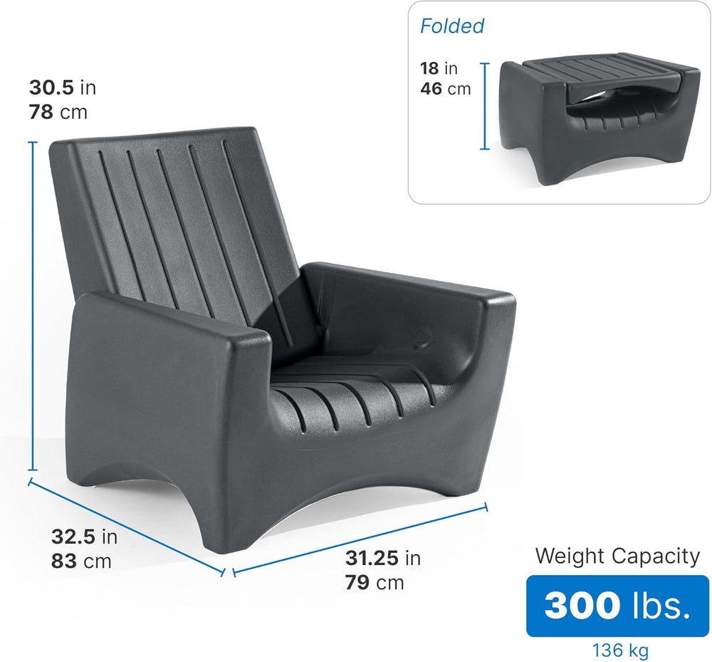 Step2 Switchback Adirondack Chair for Patio, Porch, Pool, Fire Pit, Deck, Dur...