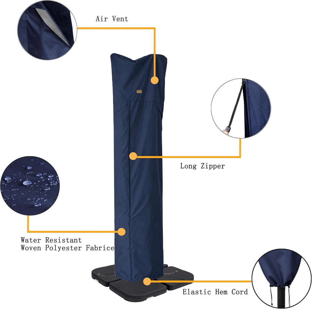 Patio Umbrella Cover for 9'-13' Offset/Cantilever Umbrellas