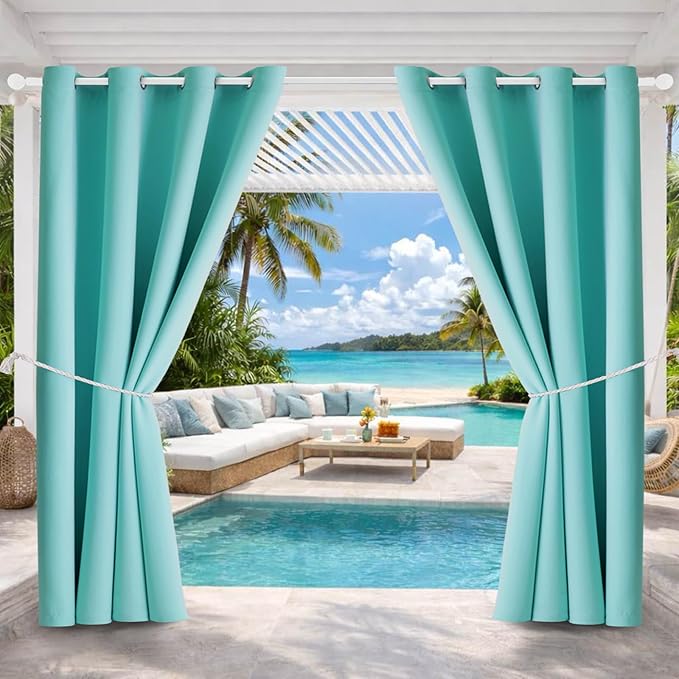 DIVA EN CAMINO DEC Outdoor Patio Curtain Waterproof Darkening Thermal Insulat...