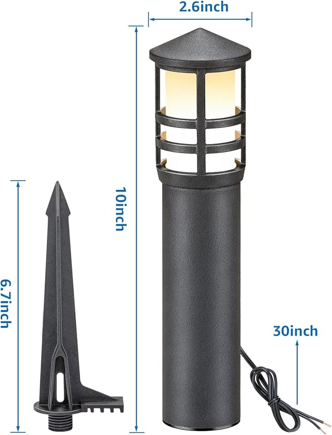 SUNVIE 12-Pack Low Voltage Landscape Pathway Lights 3W Outdoor Landscape Ligh...