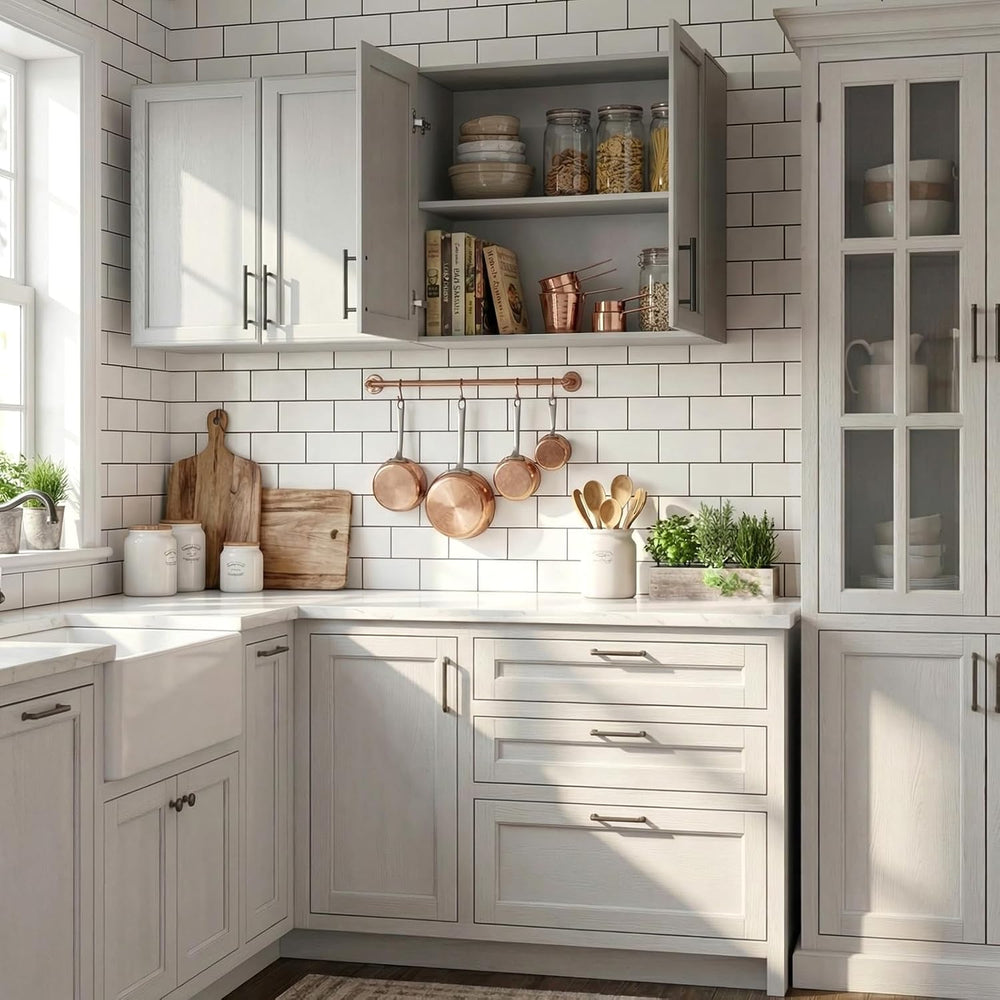 48" W Wall Cabinets for Laundry Room with Adjustable Shelf