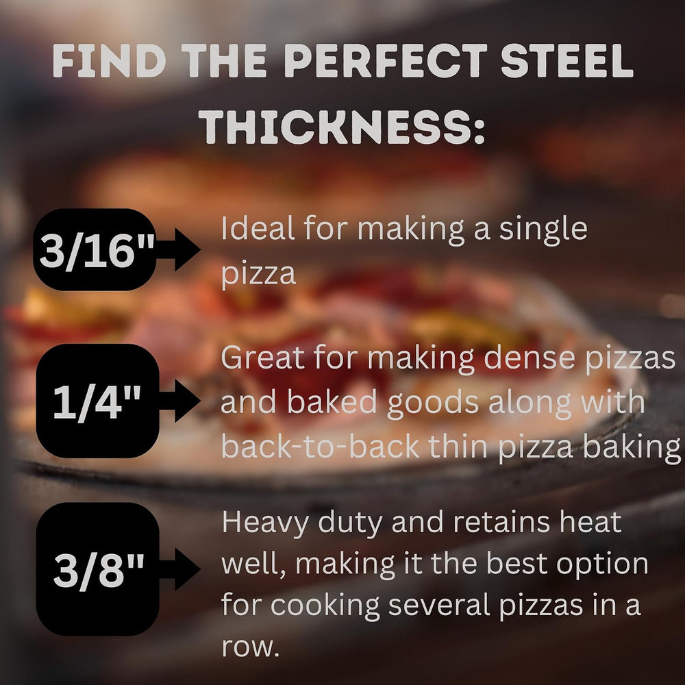 ThermiChef 14" x 20" Pizza Steel - 1/4" Steel, 19.2 lbs