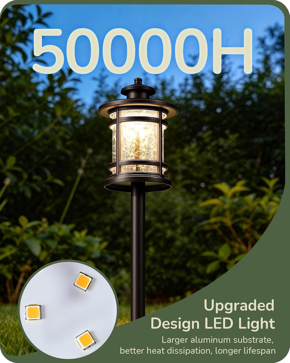 EDISHINE Low Voltage Pathway Lights Waterproof Landscape Path Lights 6 Pack |...