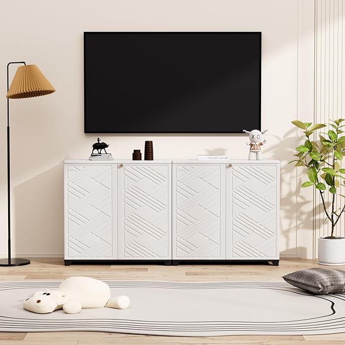 ADDOK Indoor Outdoor Plastic Storage Cabinet 34"x15"x34", Outd...