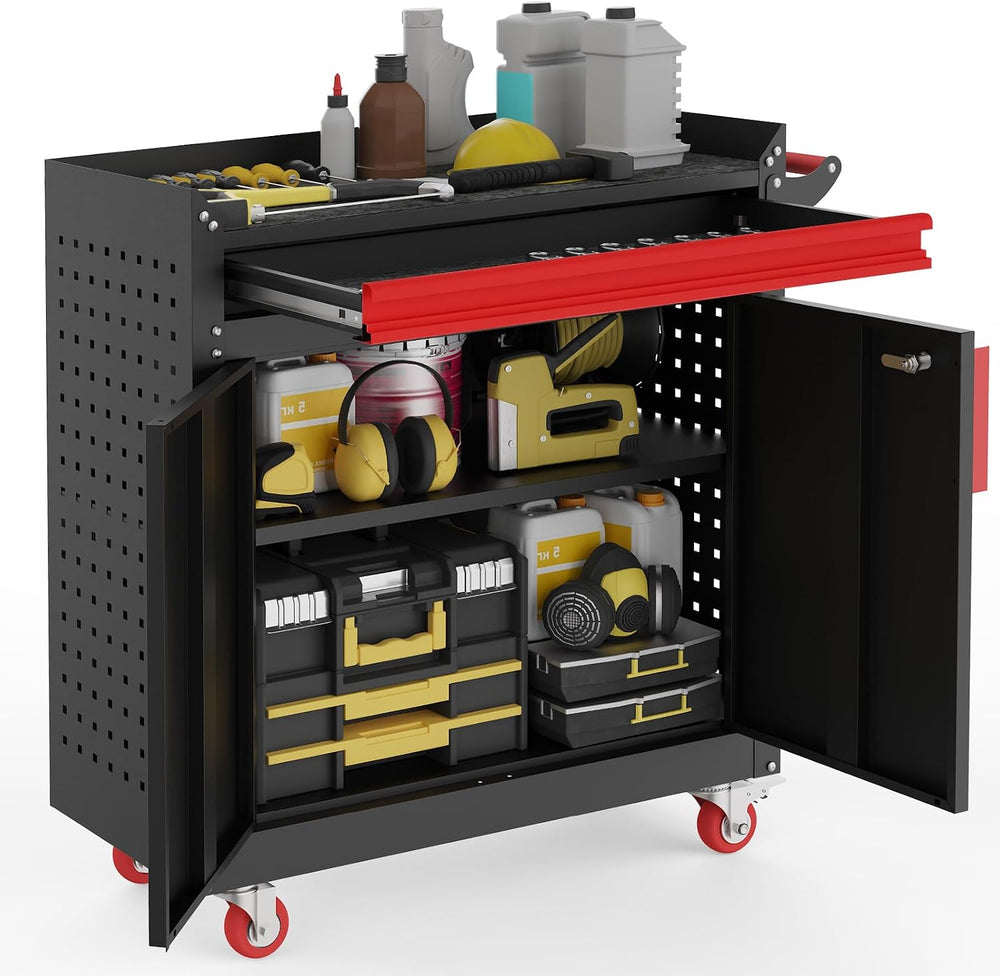 Rolling Garage Cabinets,Garage Storage Cabinet with Wheels