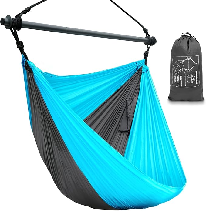 Hammock Chair, Hanging Chair for Outdoor Indoor, Large Lightweight Swing Chai...