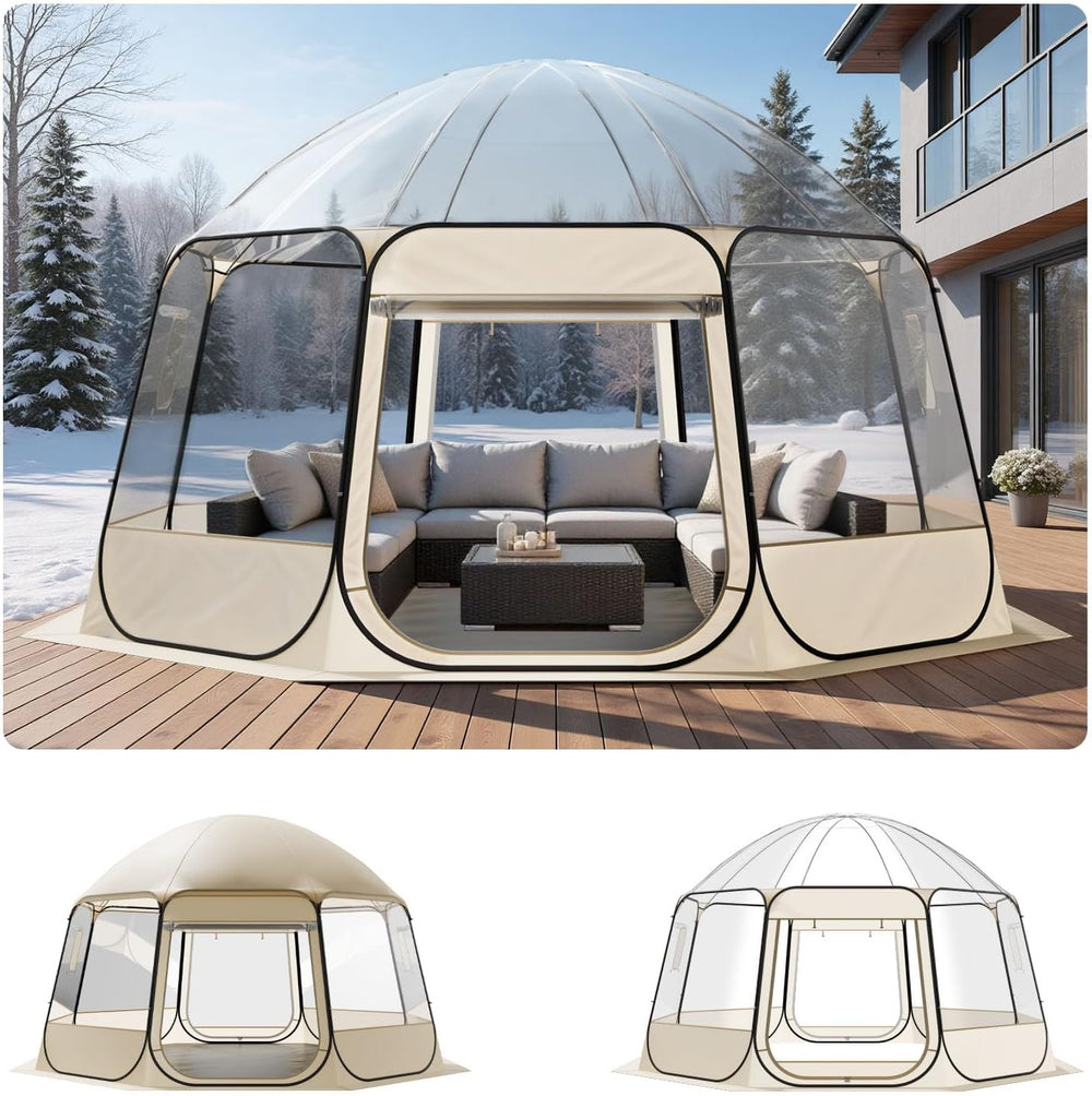 VEVOR Pop up Sports Tent, 8 Sizes Optional Clear Bubble Tent for 1-6 Person, ...