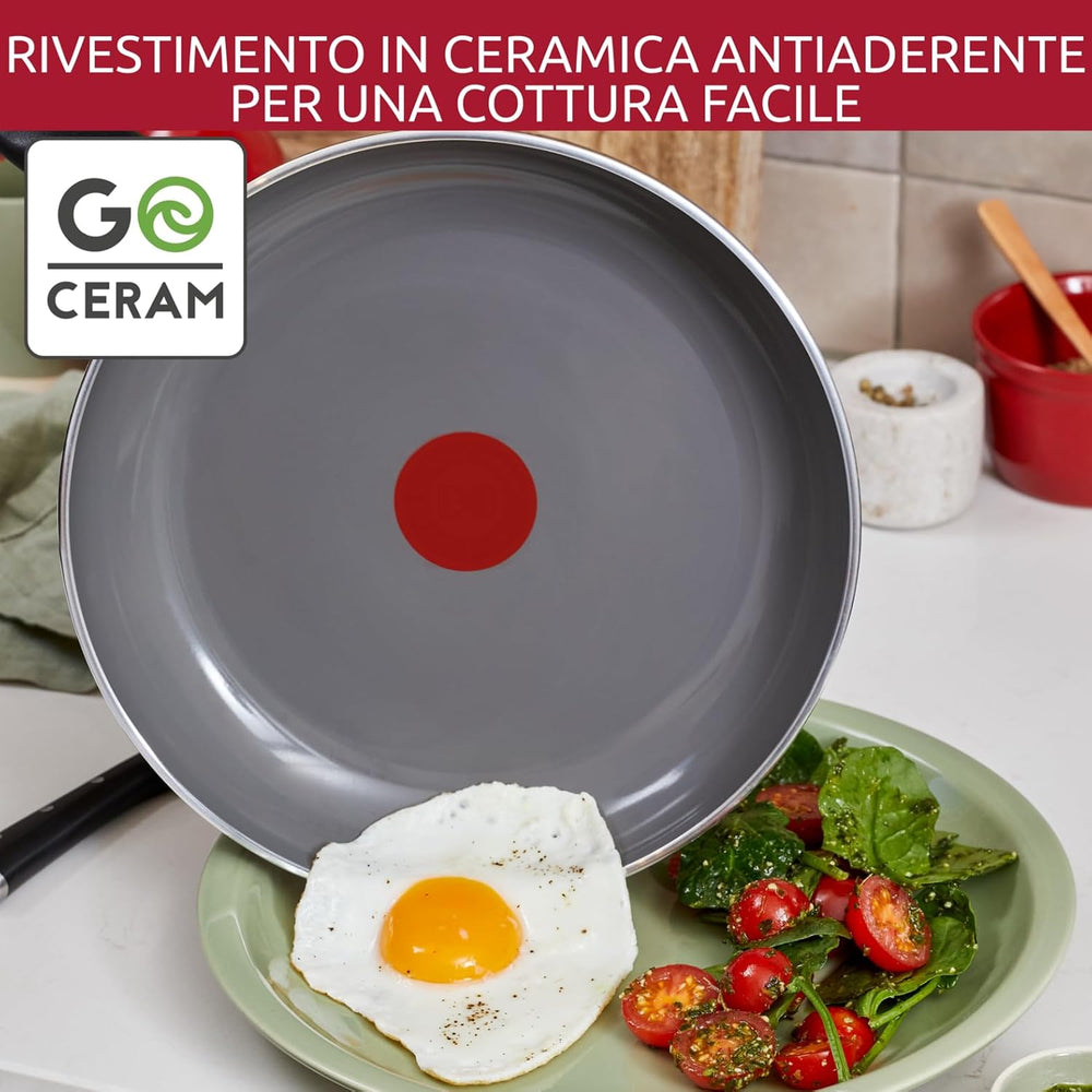 Lagostina Wok Drop 28 cm, Non-Stick Ceramic Coating, Optimal Smoothness, Easy...