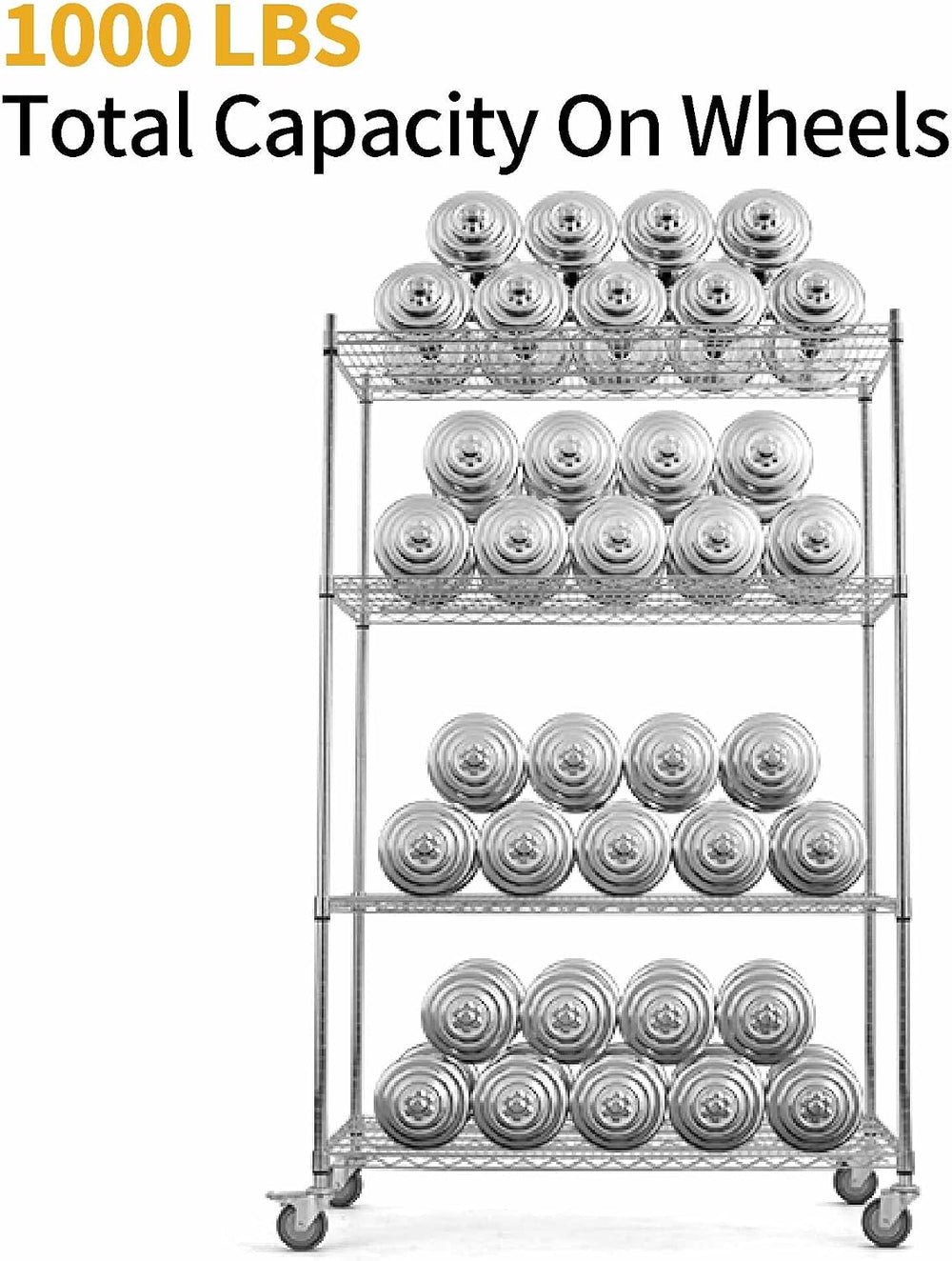 Rolling Shelves With Wheels Storage Rack With Wheels Wire Racks Rolling Wire ...