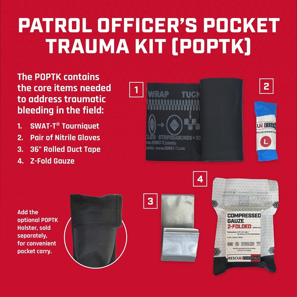 Rescue Essentials Pocket Trauma Kit – Compact Vacuum-Sealed IFAK with SWATT T...