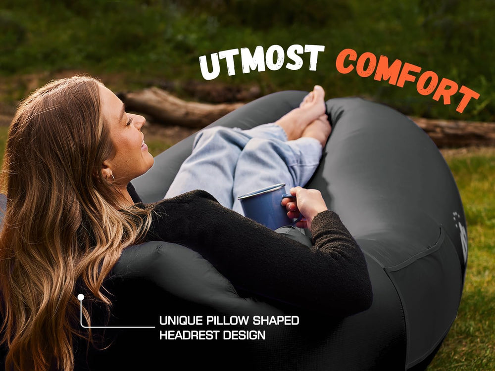WEKAPO Inflatable Couch Air Lounger Chair - Camping & Beach Accessories, ...