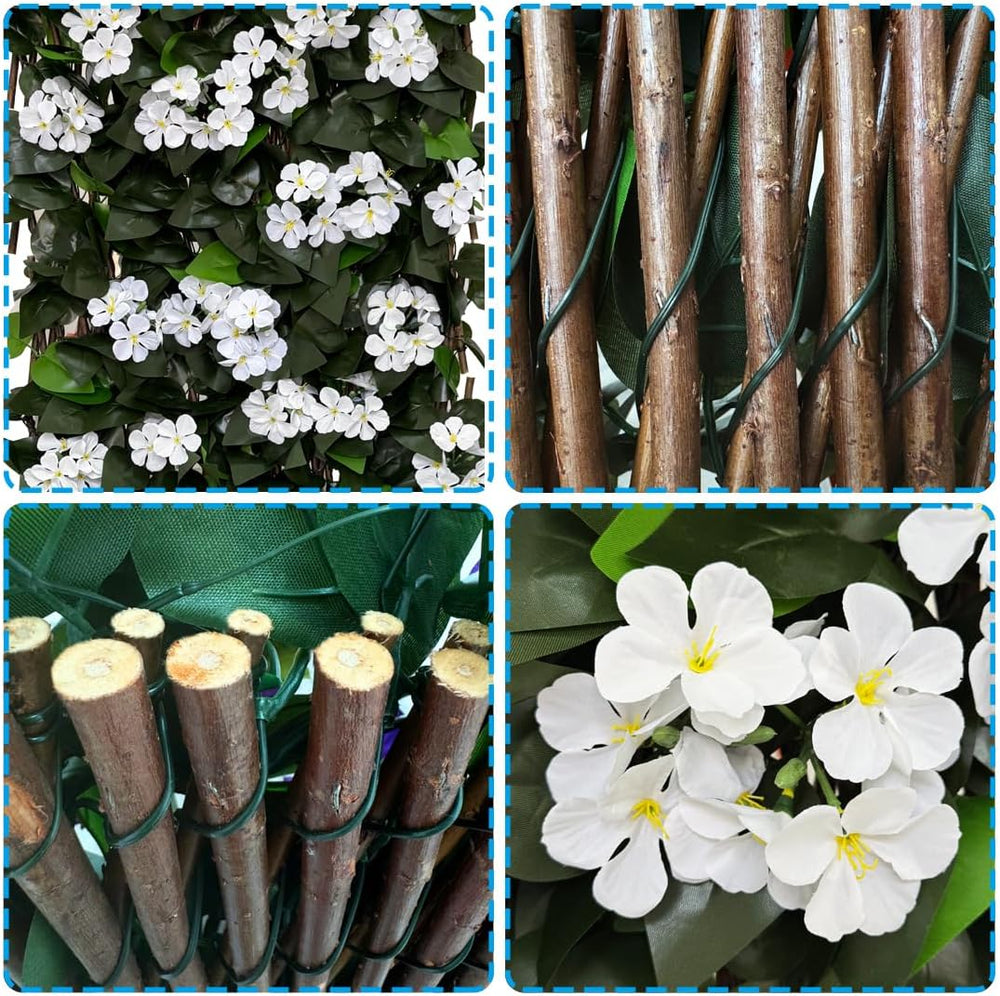 Expandable Fence Privacy Screen for Balcony Patio Outdoor,Decorative Faux Ivy...
