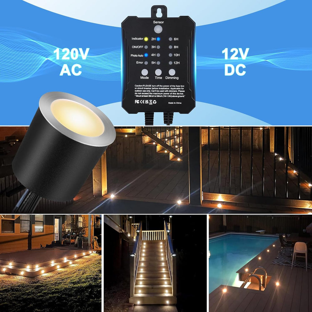 SMY Lighting Dimmable LED Deck Lights with Timer and Photocell Sensor and Pro...