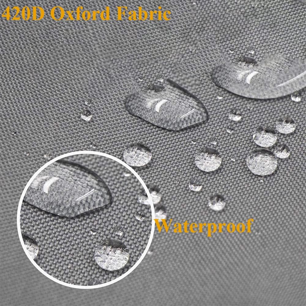 Patio Sectional Curved Sofa Protector Cover Waterproof Heavy Duty 420D Oxford...