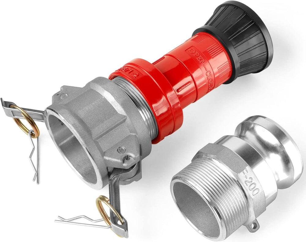 NOVINO Fire Hose Nozzle 2 inch NPSH Heavy-Duty 2 inch Fire Hose Nozzle