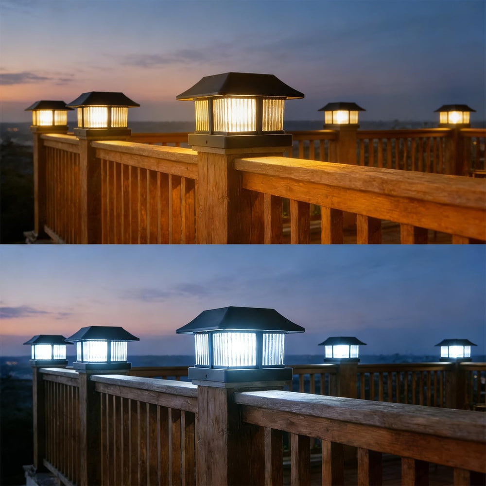 Dynaming 4x4 Solar Post Cap Lights Outdoor with 2 Color Modes, Fence Post Sol...