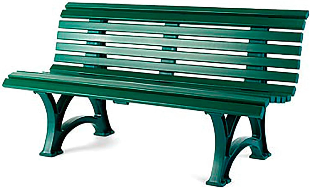 Plow & Hearth Weatherproof German PVC Outdoor Bench | 3-Seat | Holds Up t...