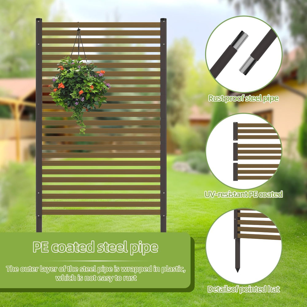 Privacy Screen with Base Feet for Outside,3ft W x 5ft H