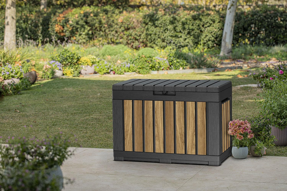 Keter Signature Collection 50 Gallon Resin Deck Box Organization and Storage ...