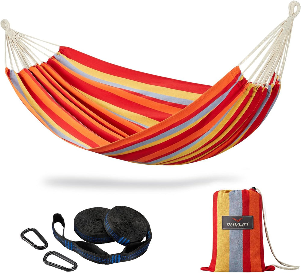 Brazilian Double Hammock with Tree Straps, Extra Large, 450 lbs Capacity