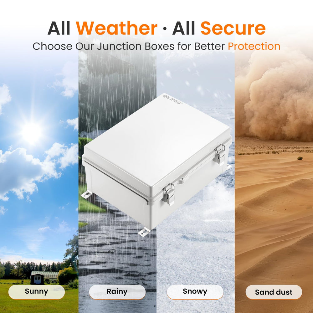 QILIPSU Outdoor Electrical Box Waterproof Junction Box 14.6"x10.6"x...