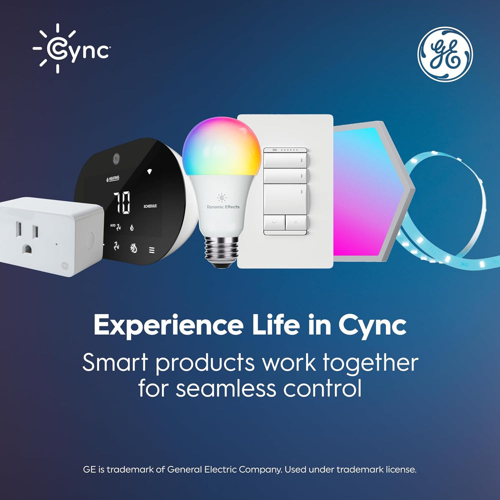 Cync GE Dynamic Effects Smart Cafe Lights, Color Changing Patio String Lights...
