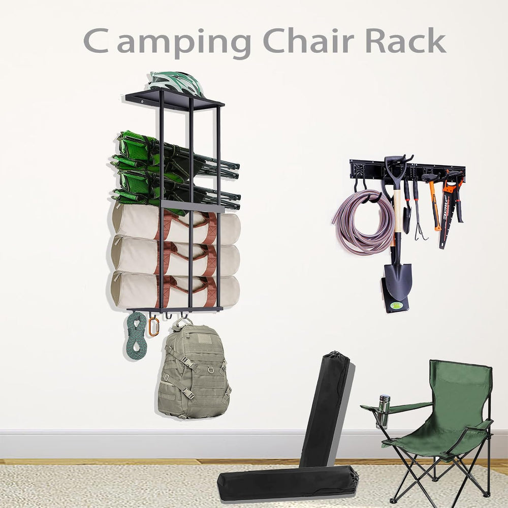 Garage Organization Storage, Metal Camping Chair Rack Wall Mount