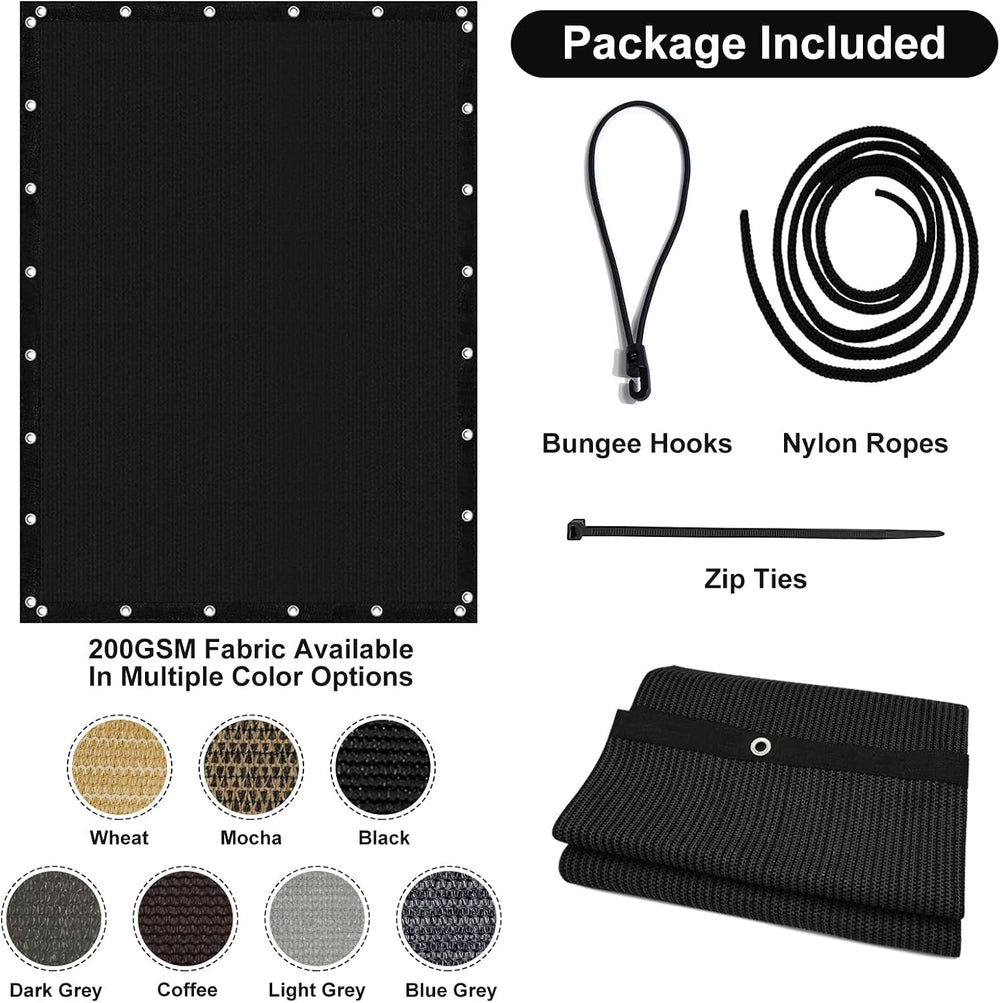 Artpuch 90% Sun Shade Cloth, 6 x 6 FT Pergola Shade Cover Canopy with Grommet...