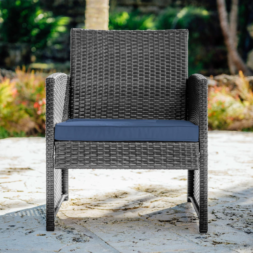 Nestl Wicker Patio Furniture Set - 3 Piece Bistro Table and Chairs Set of 2, ...
