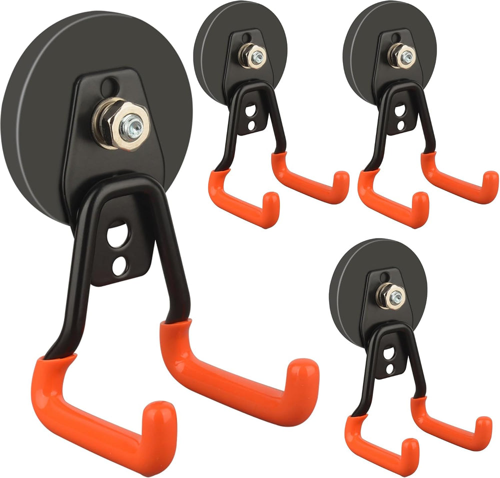 ULIBERMAGNET Pro-Mag Upgraded Heavy Duty Magnetic Garage Hooks,4 Pack Strong ...