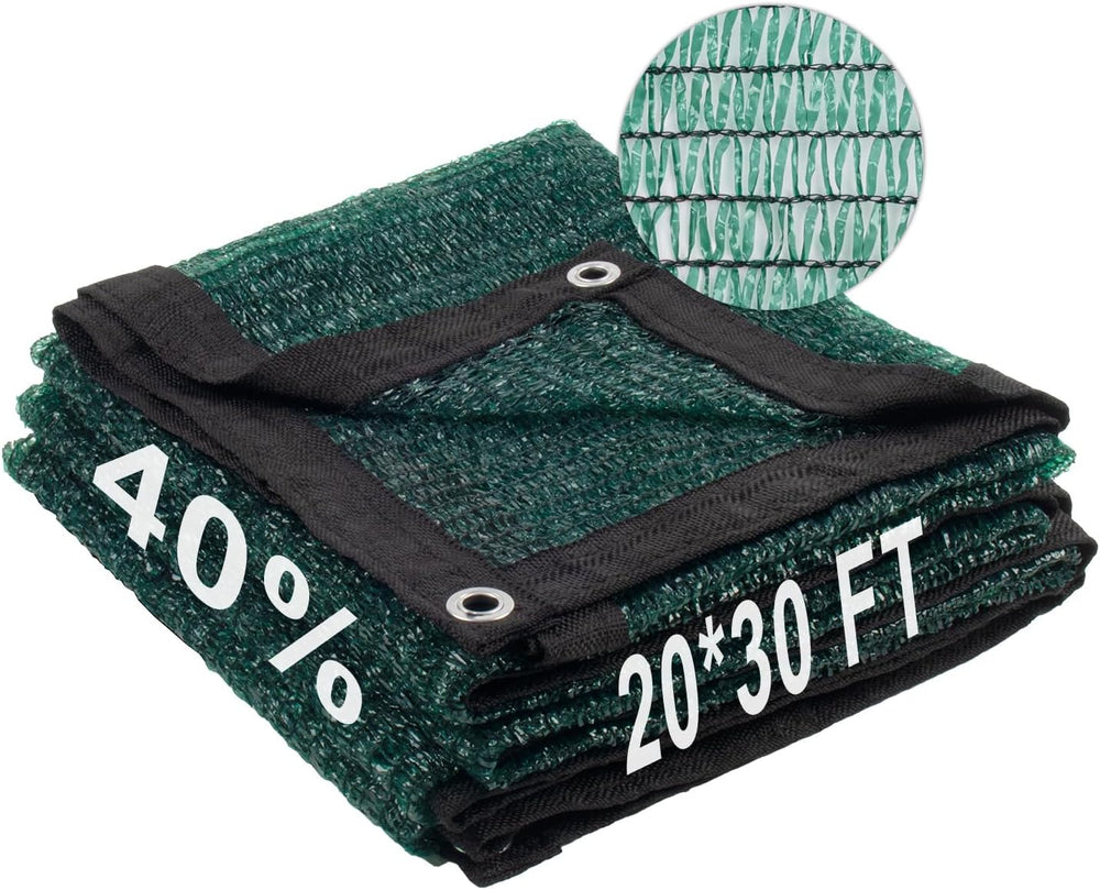 LOVE STORY Shade Cloth for Garden, 40% 20x30FT Sun Tarp, Dark Green