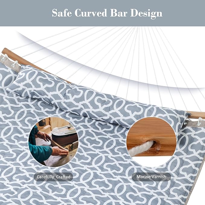 SUNCREAT Hammocks for Outside with Stand, Freestanding Hammock with Frame, 45...