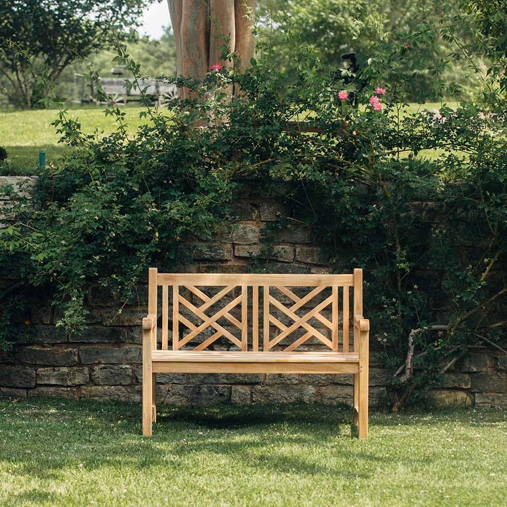 TITAN GREAT OUTDOORS Ash & Ember Summit Grade A Teak 47" Bench, Seat...