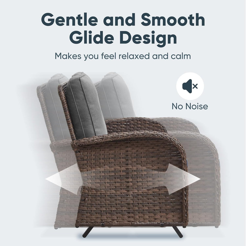 Belord Outdoor Glider Bench Patio Loveseat - 500 Lbs Weight Capacity 2 Seater...