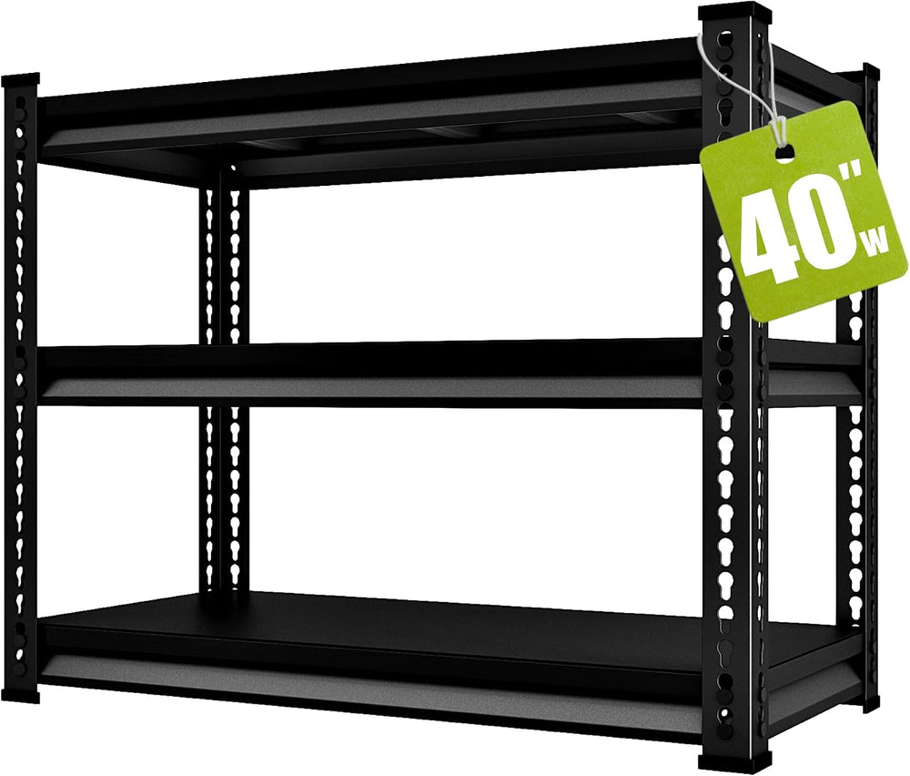 40" W Garage Shelving Heavy Duty, 1350LBS Loads Shelving Units and Stora...