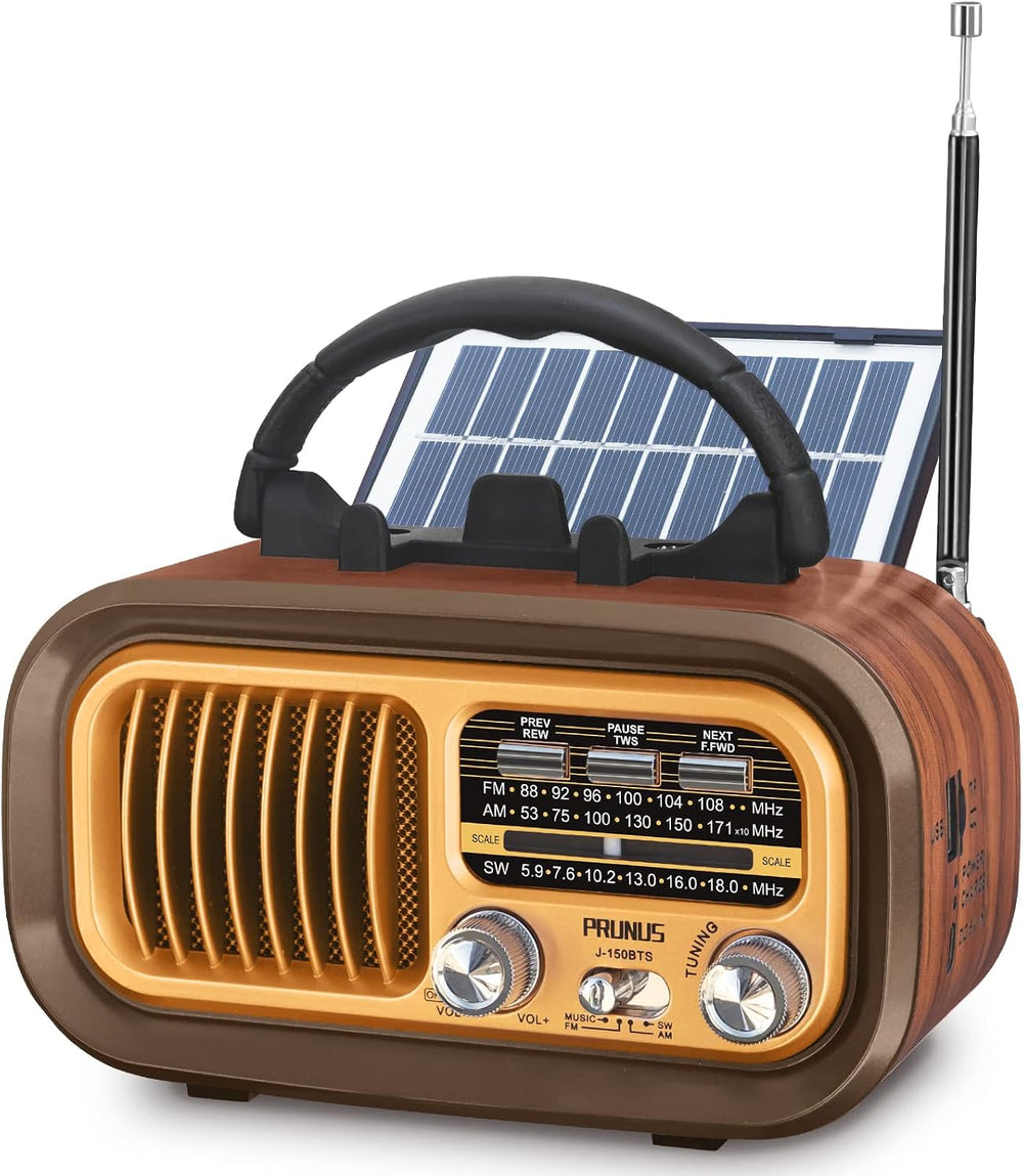 PRUNUS J-150 Portable Radio AM FM SW Bluetooth Speaker,TF Card/USB Playback