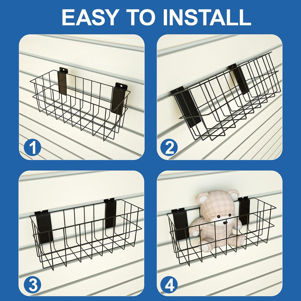 NeatiEase 29 PCS Slatwall Accessories Kit for Garage Rooms Shops Storage, Sla...