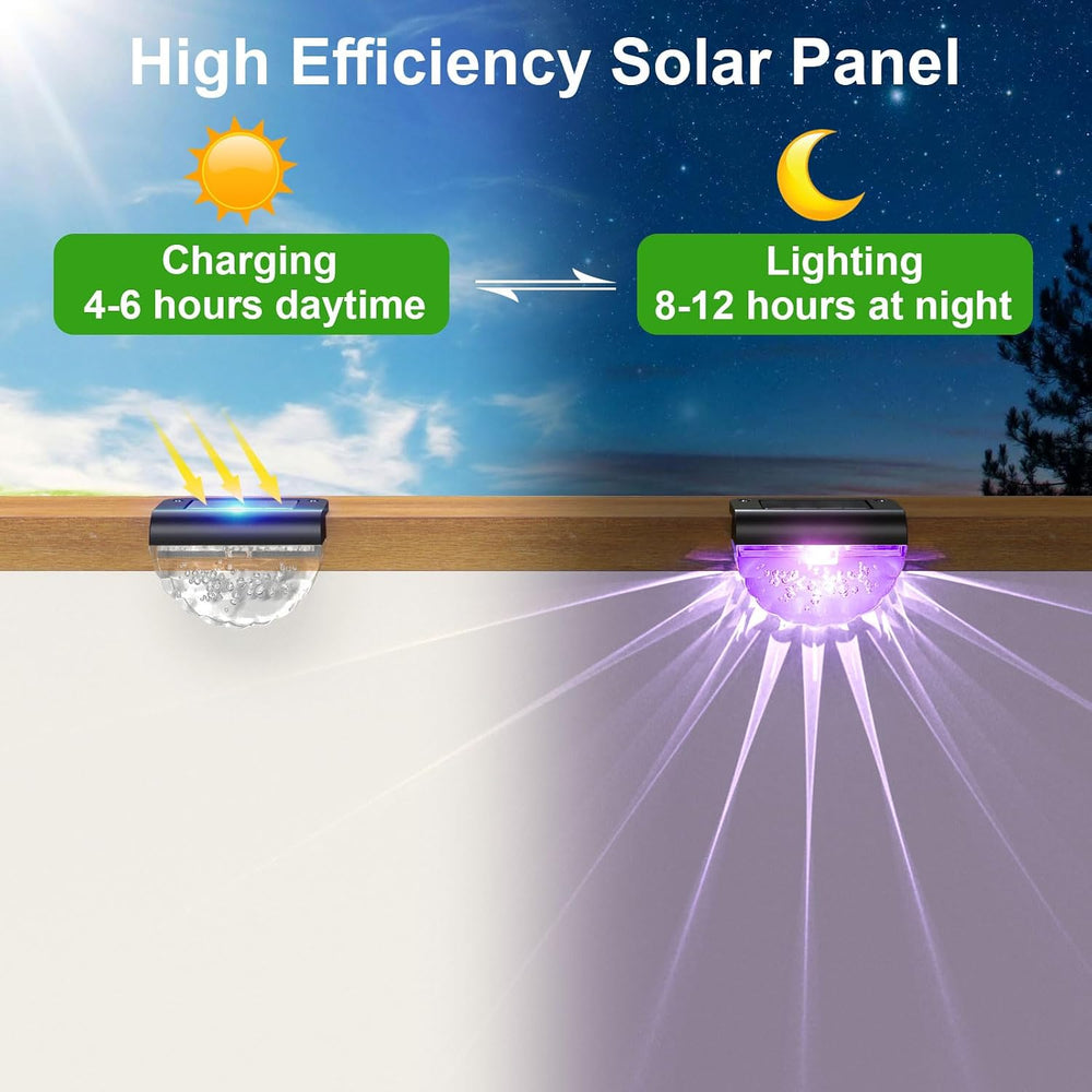 Melunar 16 Pack Solar Deck Lights Outdoor, Solar Step Lights Waterproof for O...