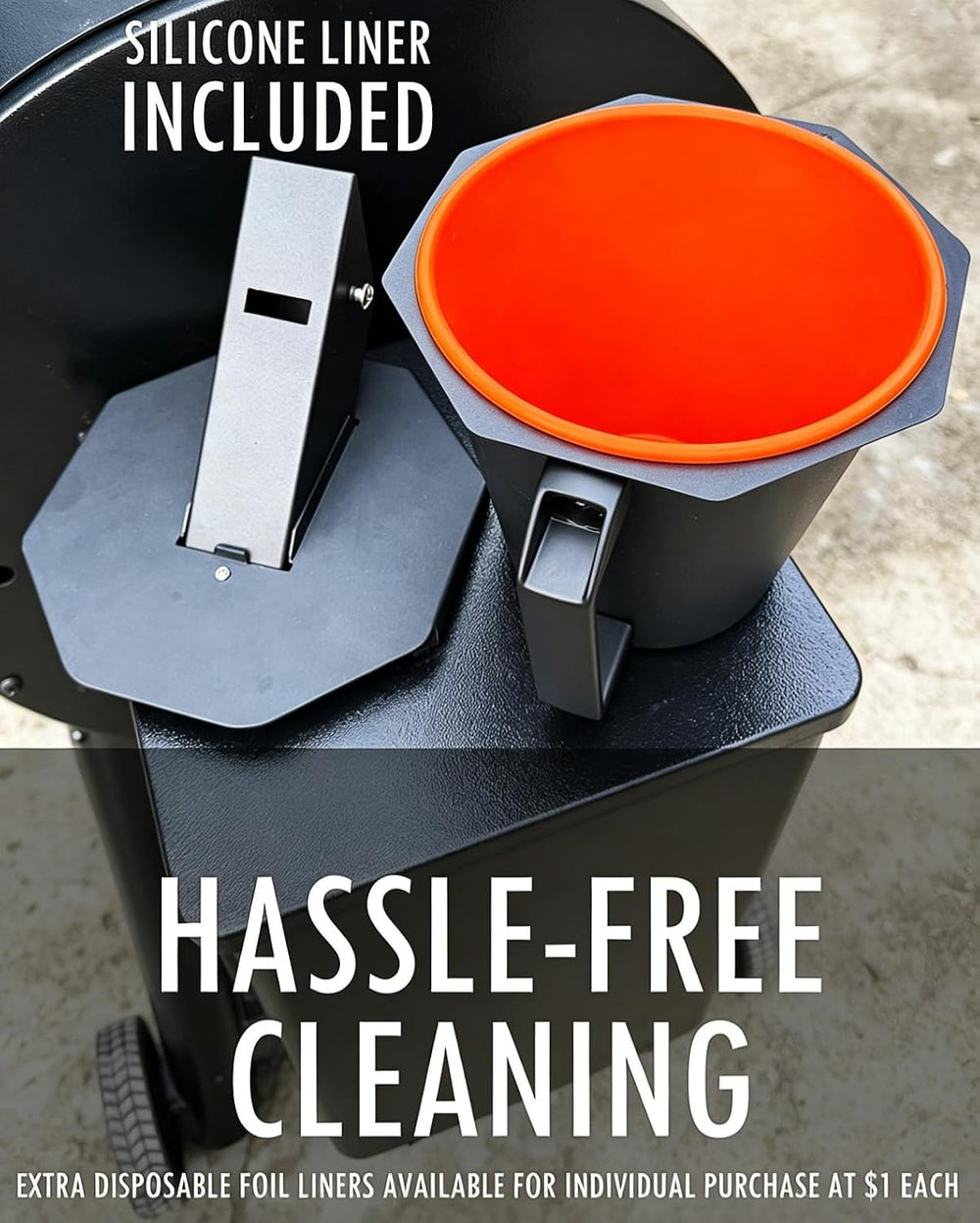 Upgraded Grease Bucket with Lid & Silicone Liner, Drip Bucket for Traeger...