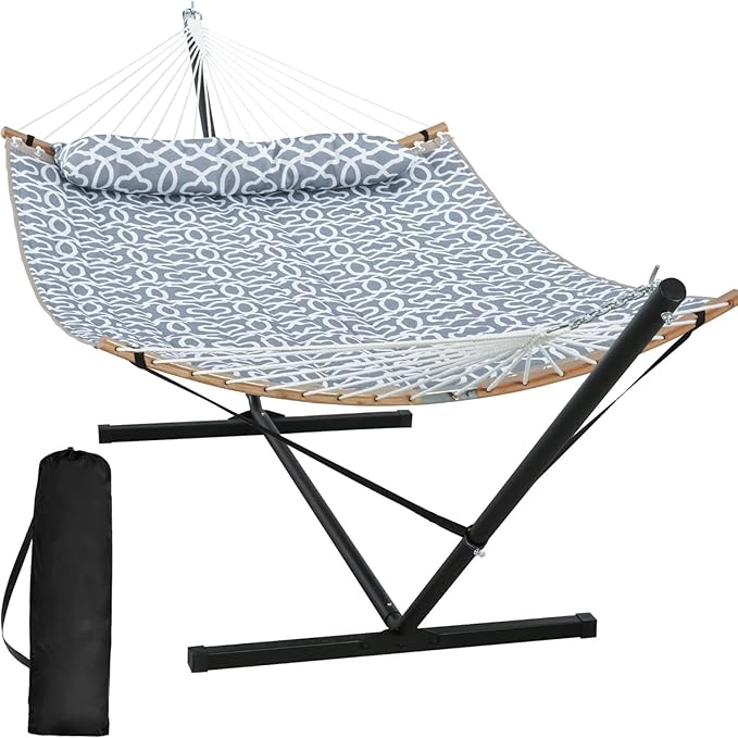 SUNCREAT Hammocks for Outside with Stand, Freestanding Hammock with Frame, 45...