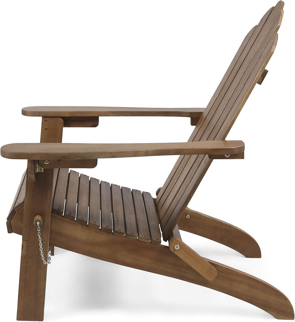 Christopher Knight Home Cara Outdoor Foldable Acacia Wood Adirondack Chair, D...
