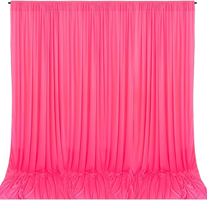 10 x 10 Feet Pink Backdrop Curtain for Partie, Background Curtains for Photos...