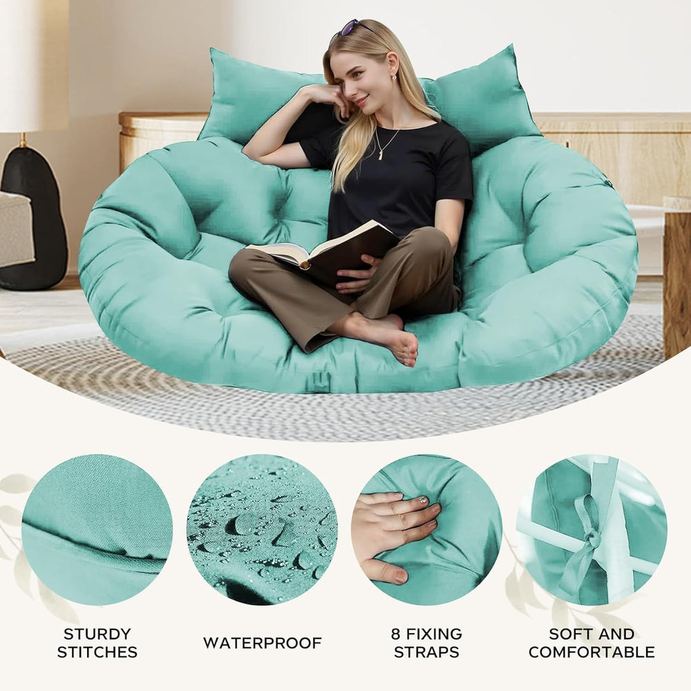 Outdoor Double Egg Chair Cushion Replacement Waterproof