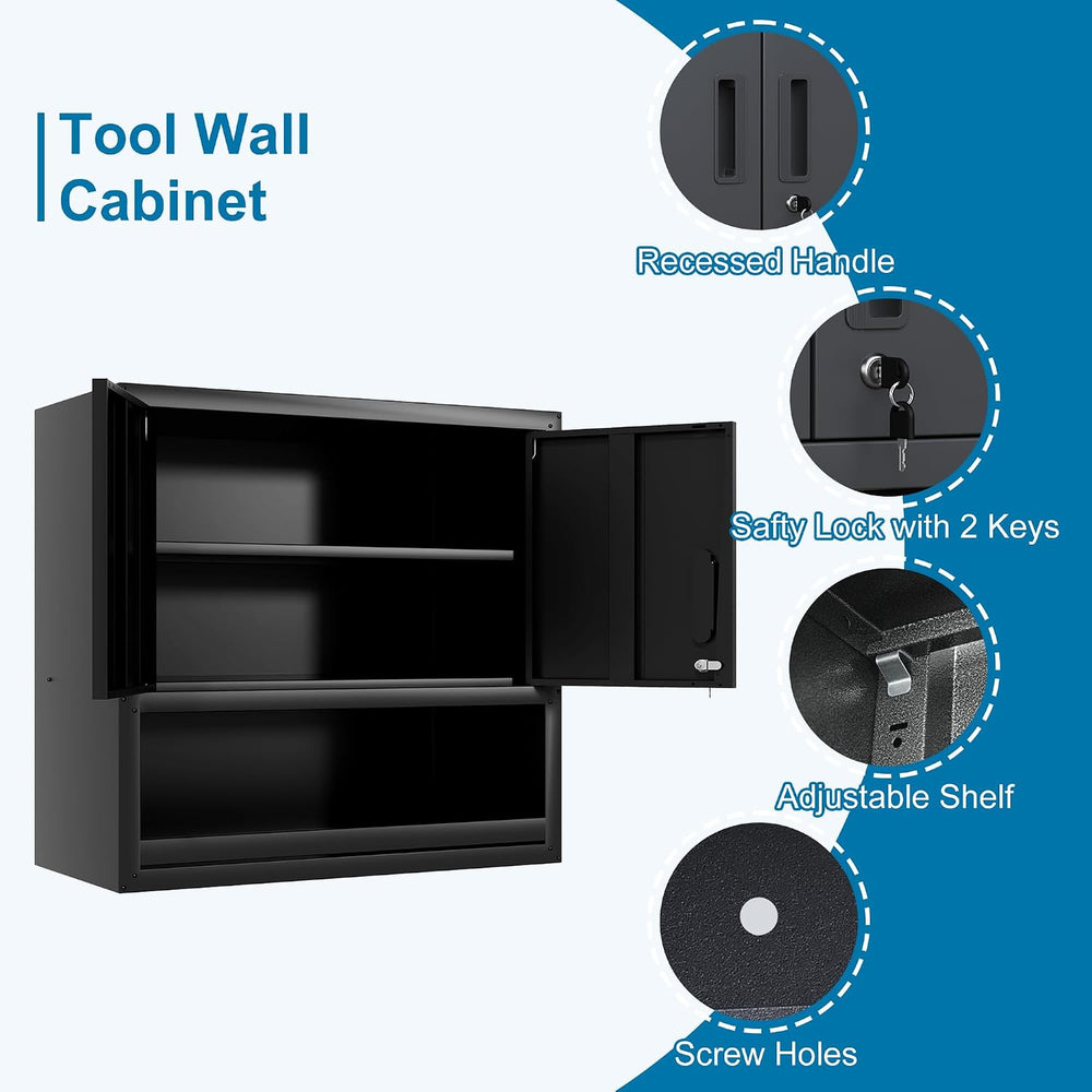 10-Piece Garage Storage Cabinets System Heavy Duty Workshop Set