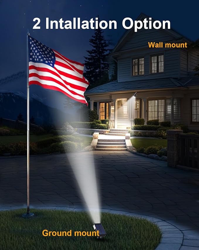 4 Pack Solar Powered Outdoor Spot Lights Outside Waterproof 20 LEDs Landscape...