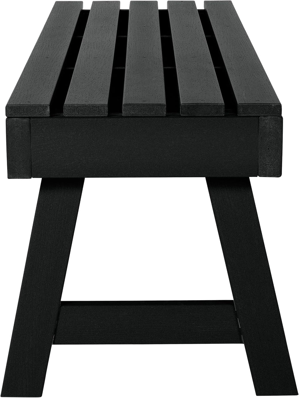 highwood Weatherly Backless Bench, 4-Feet, Black