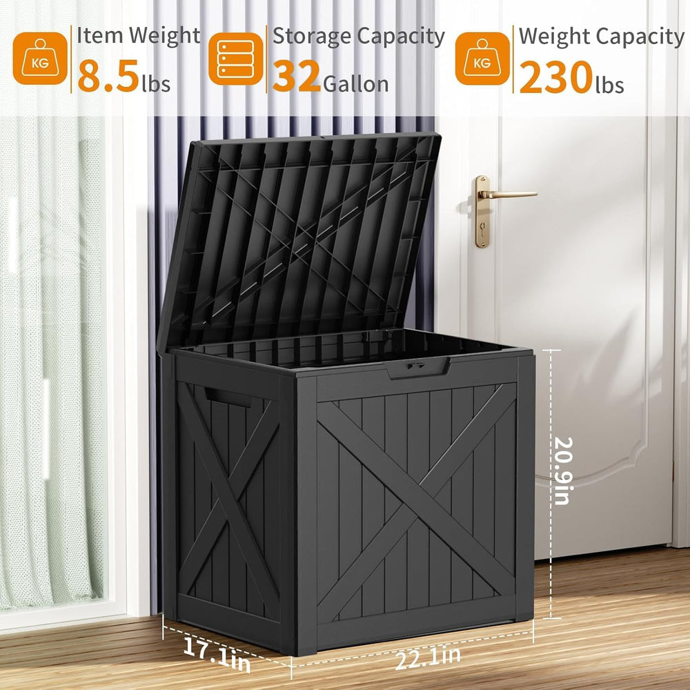 32 Gallon X Patten Outdoor Storage Box Weather Resistant UV Protection Waterp...