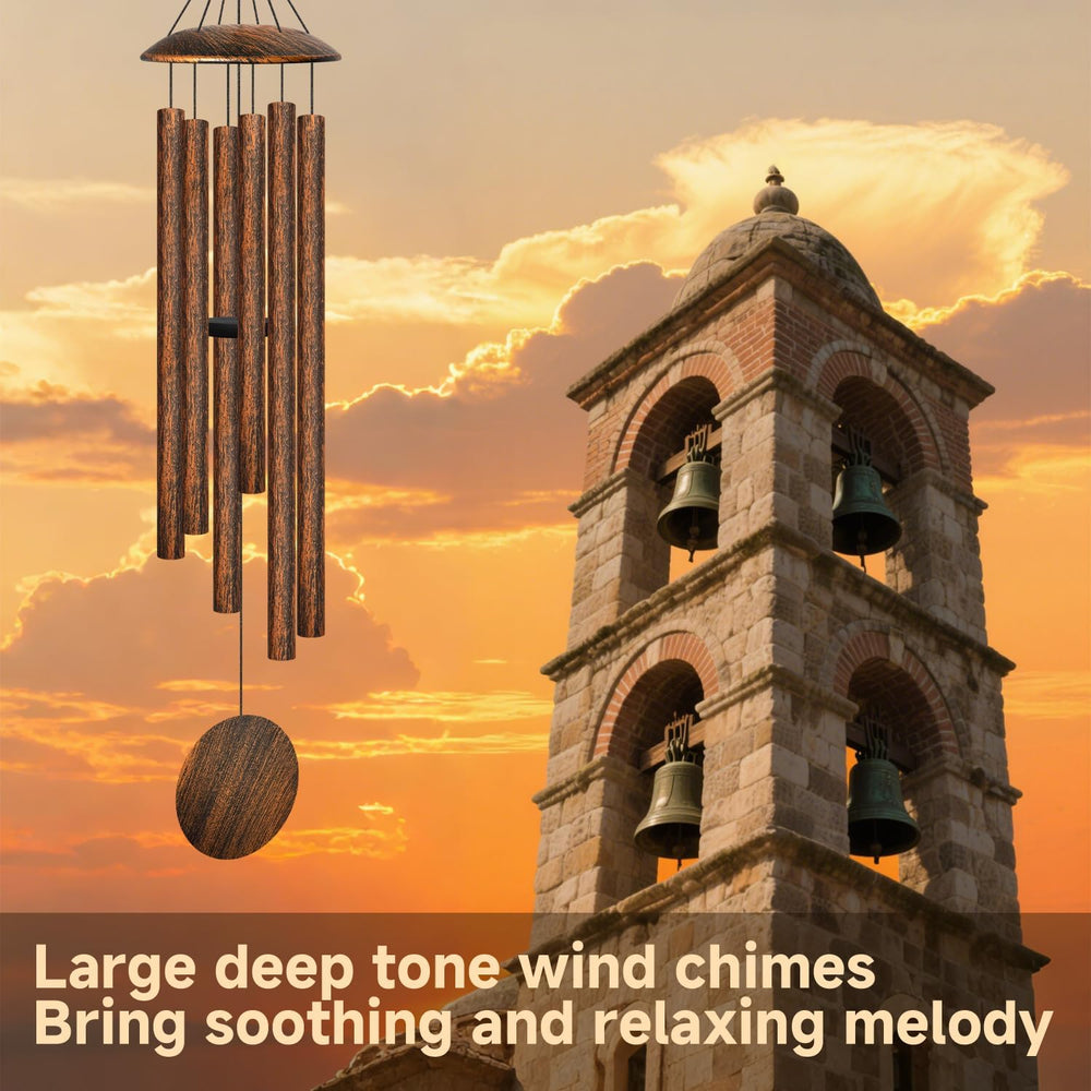 45" Large Wind Chimes for Outside,6 Thick and Bold Aluminum Tubes (Vintage)