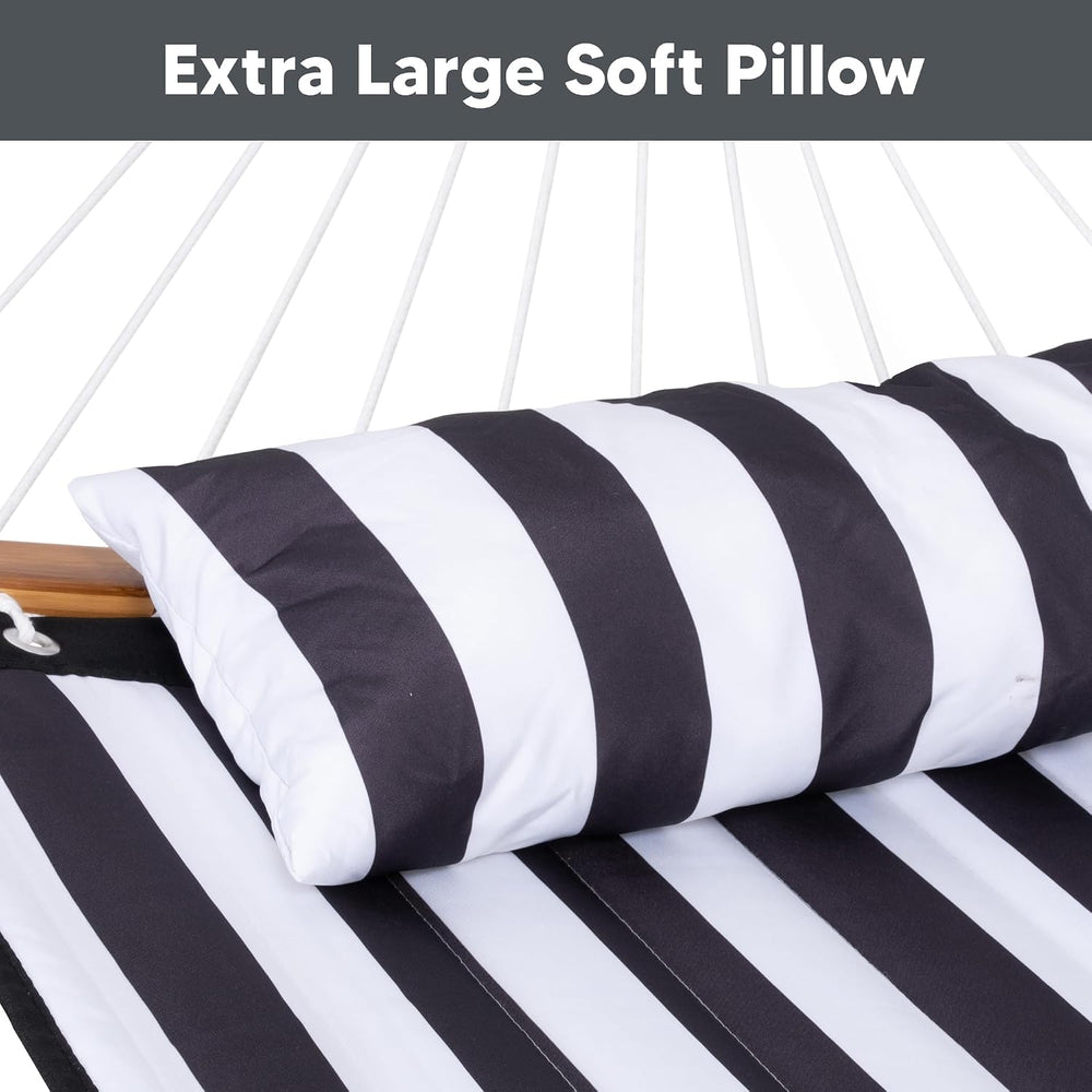 Hammocks for Outside Tree Hammock for Outdoor, Black Stripes